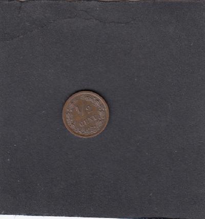 Beschrijving: 1/2 Cent WILHELMINA